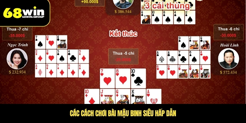 Các cách chơi bài mậu binh siêu hấp dẫn